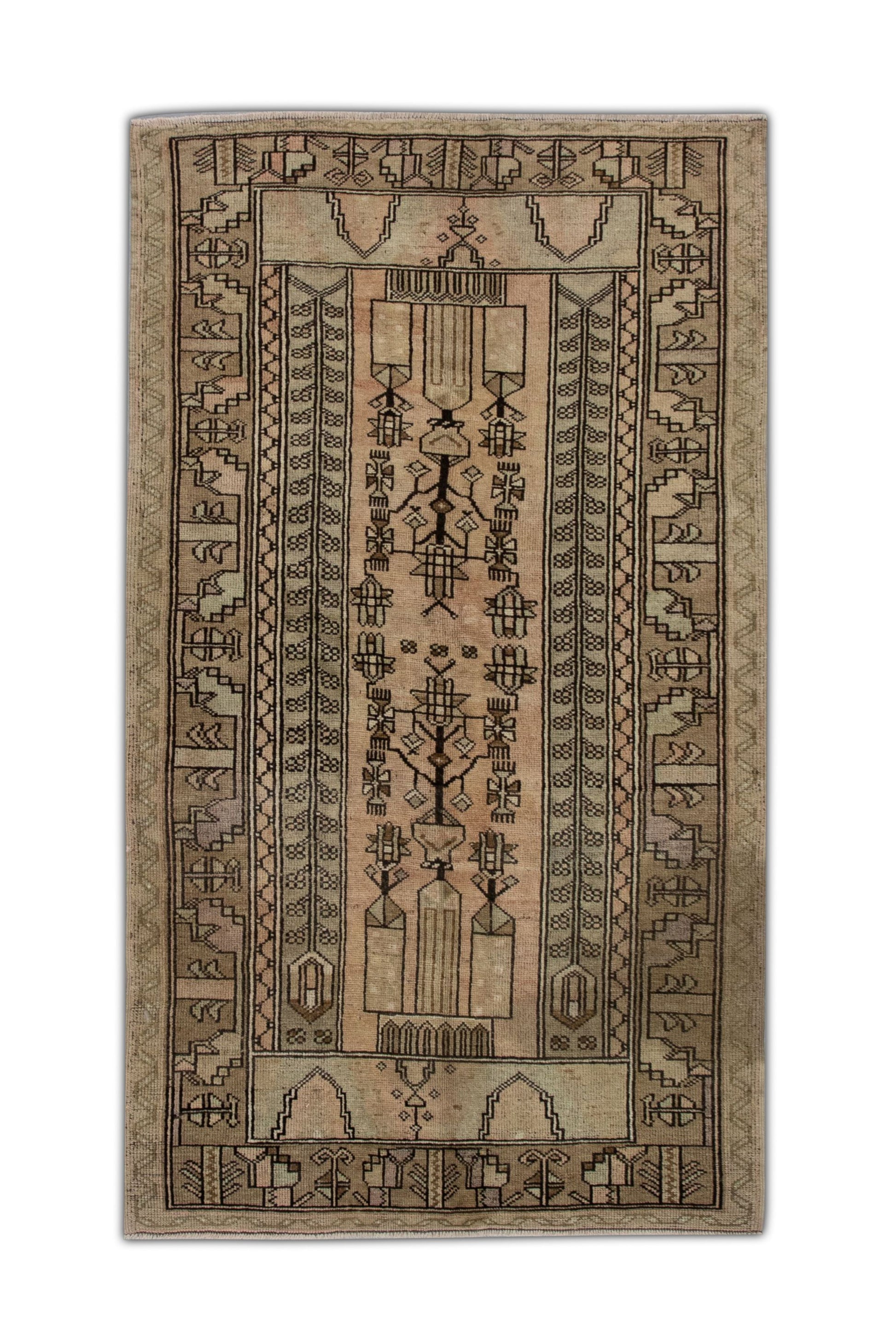 Turkish Vintage Anatolian Rug 4'3" x 7'5" #1040