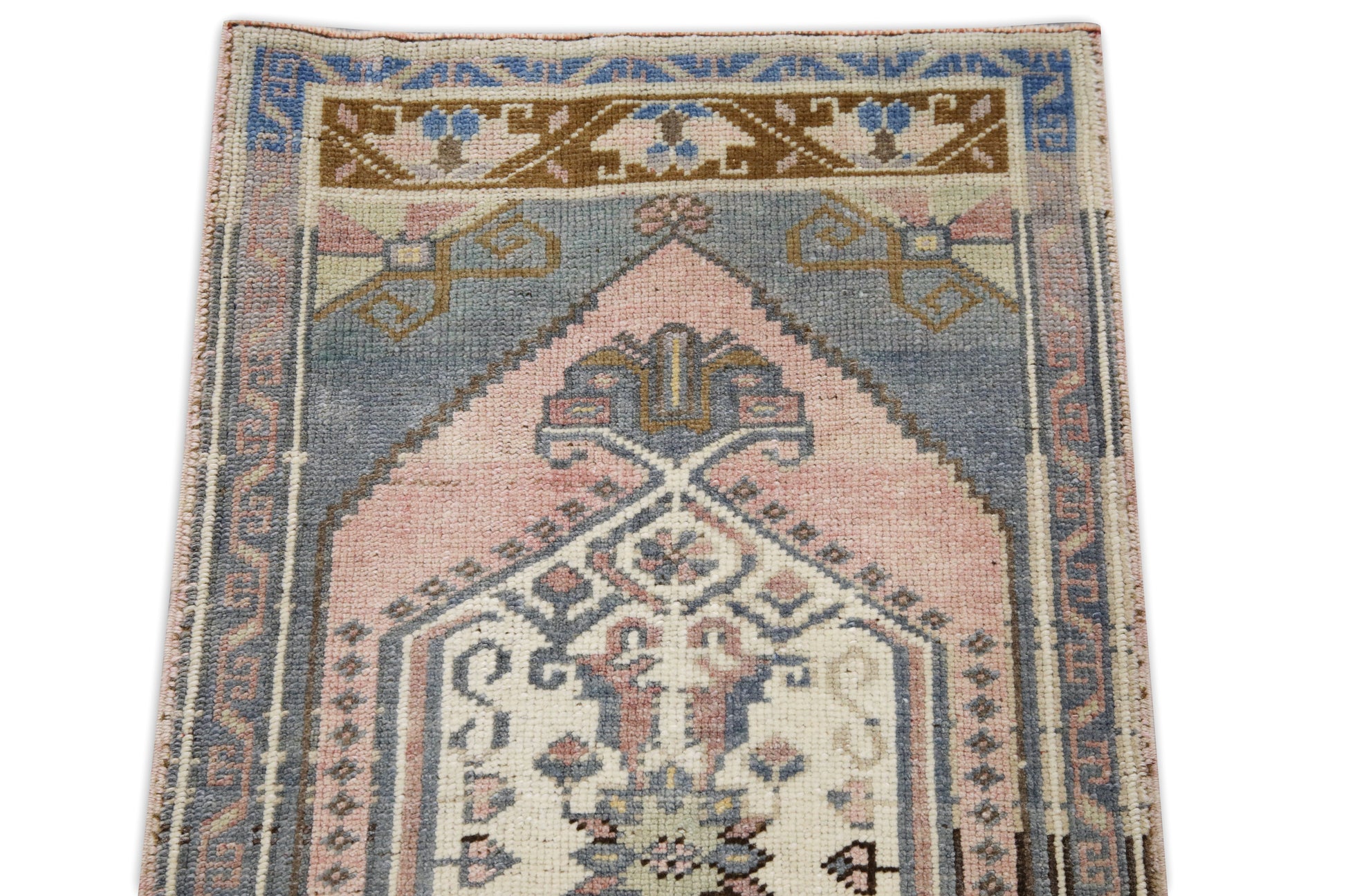 Oriental Hand Knotted Vintage Turkish Mini Rug 1'8" x 3'4" #8724