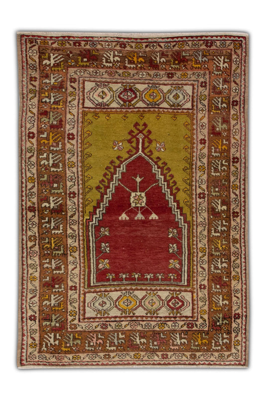 #1037 Turkish Vintage Anatolian Rug 3'6"x 5'2"