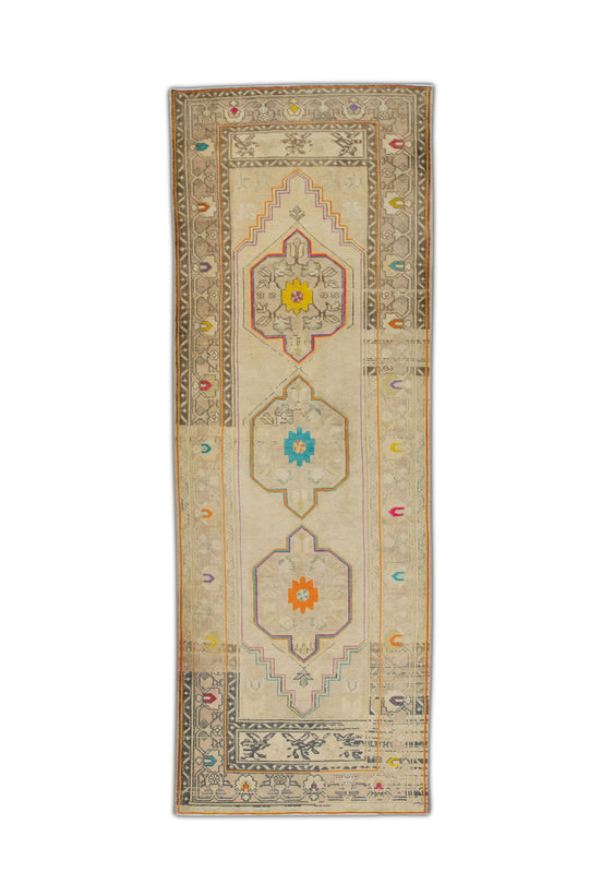 #181 Turkish Vintage Anatolian Rug  3'6" x 9'11"