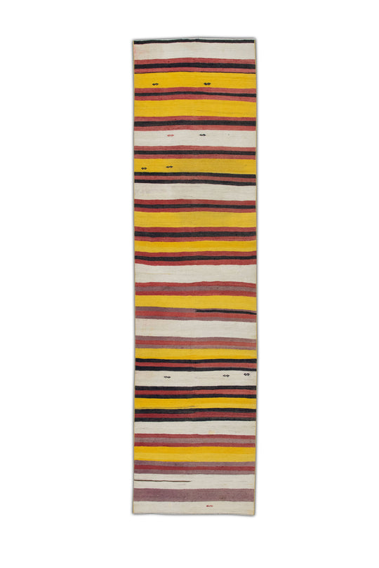 #65 Oriental Flat Weave Turkish Kilim Rug 2'8" x 11'