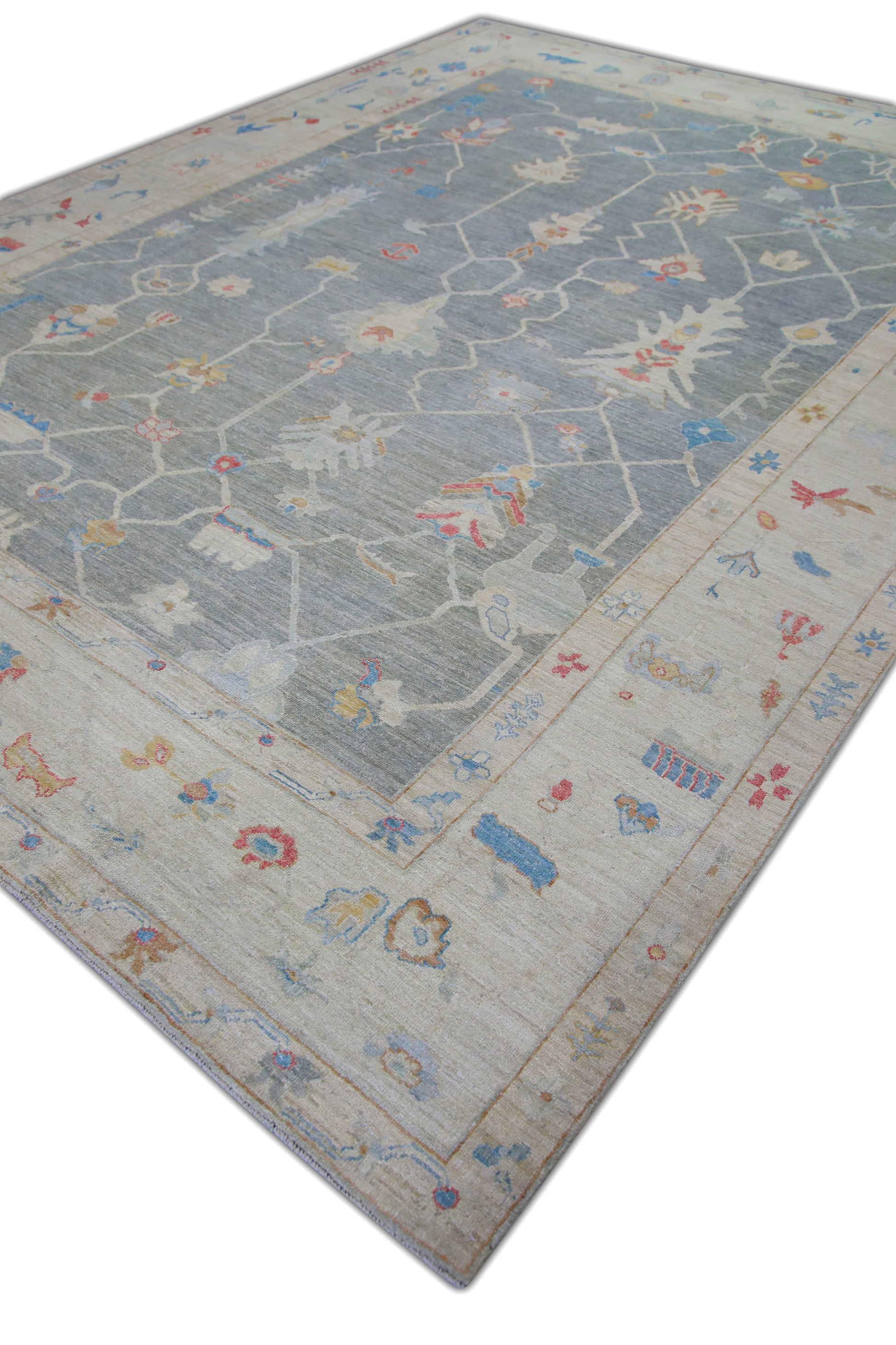 Turkish Antique Look Oushak Rug 9'4" x 12'7"  #5225