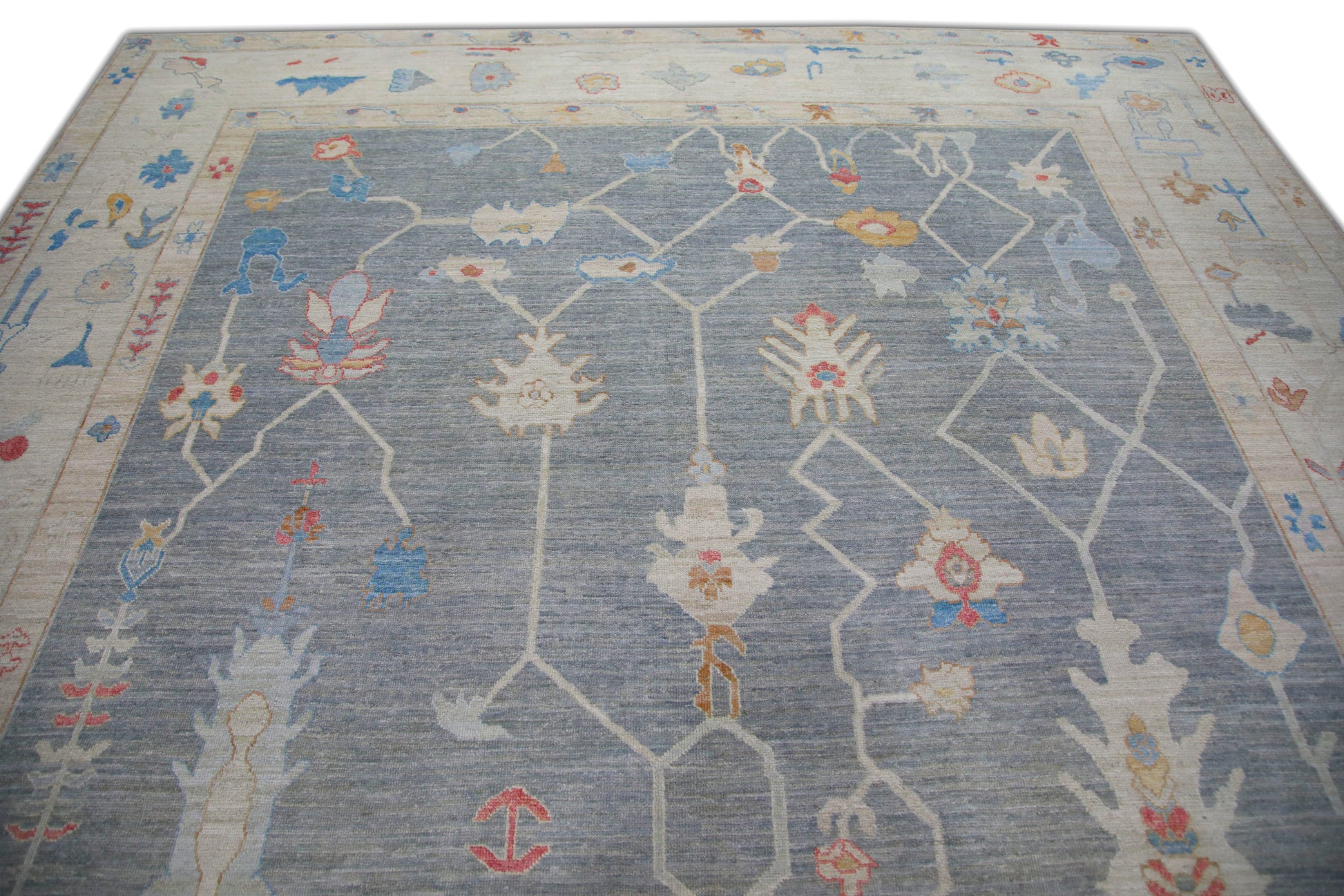 Turkish Antique Look Oushak Rug 9'4" x 12'7"  #5225
