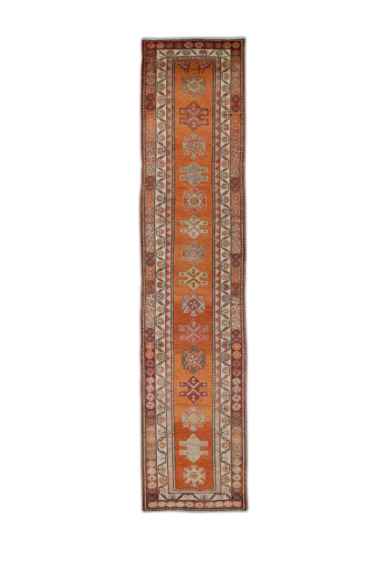 #08 Turkish Vintage Anatolian Rug  2'9" x 12'6"