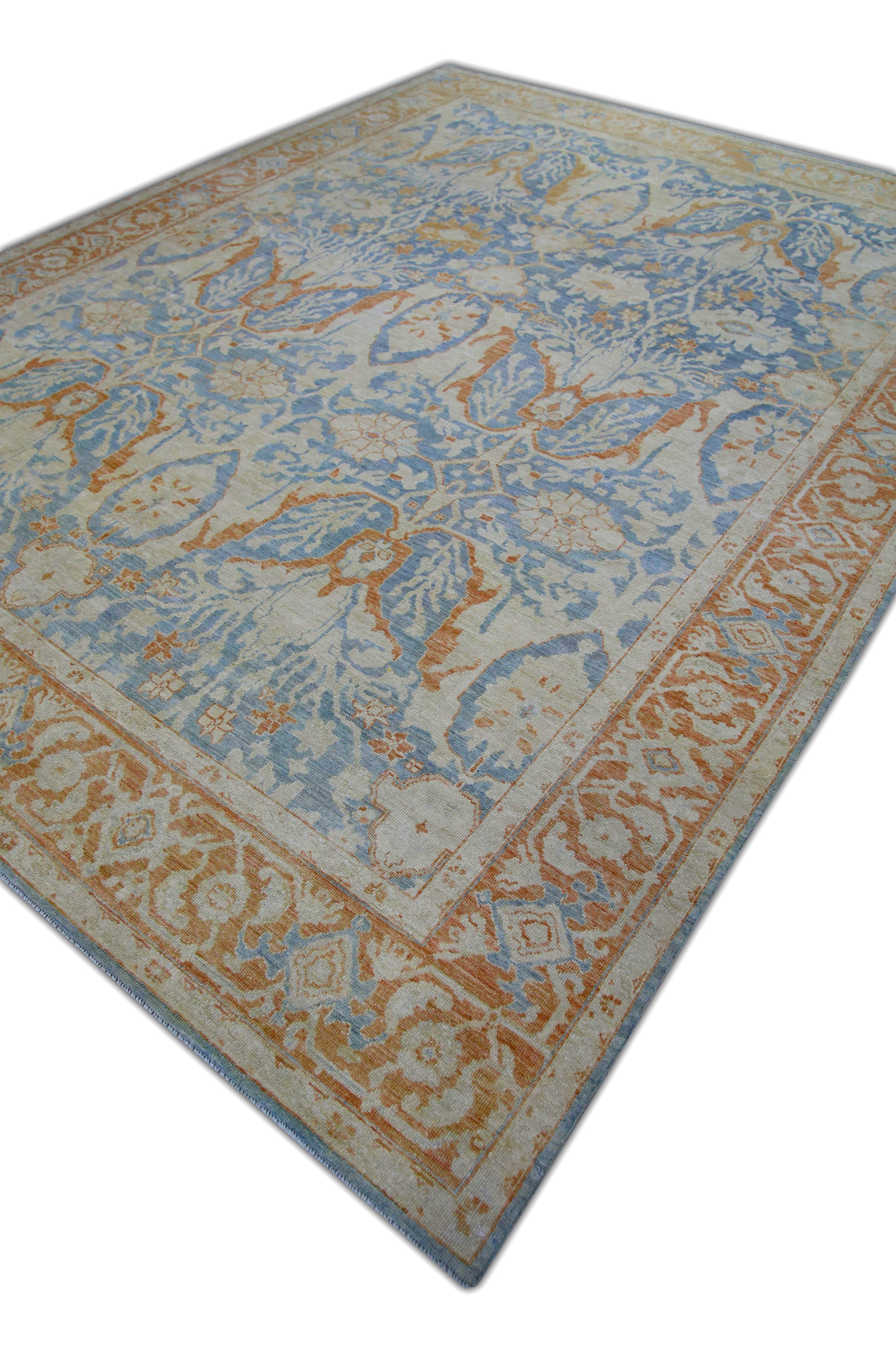 Turkish Antique Look Oushak Rug 9' x 11'8"  #5982