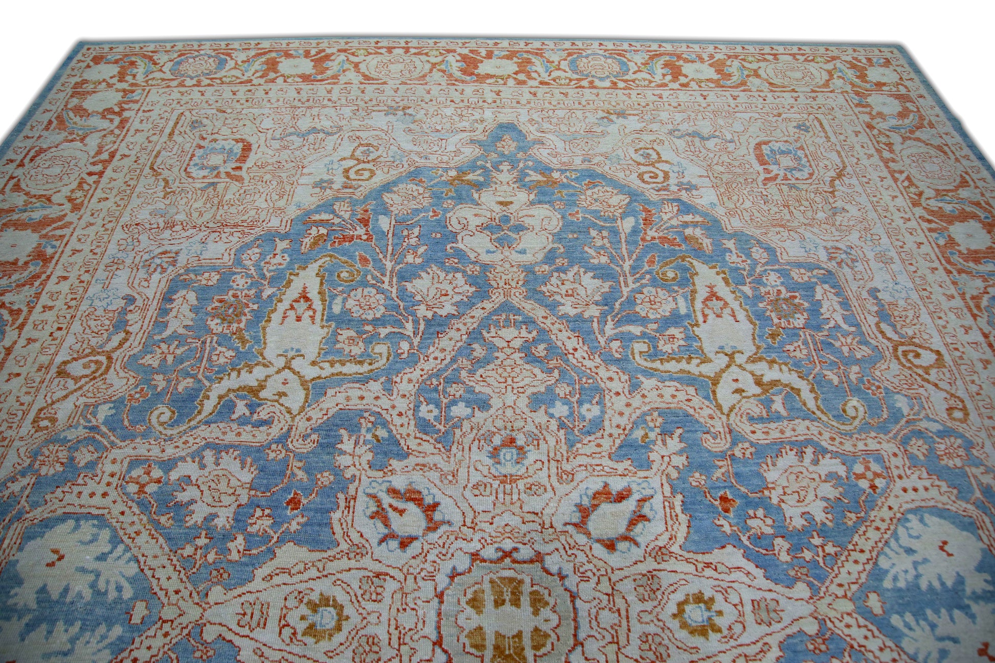 Turkish Antique Look Oushak Rug 9'4" x 12'1"  #5922