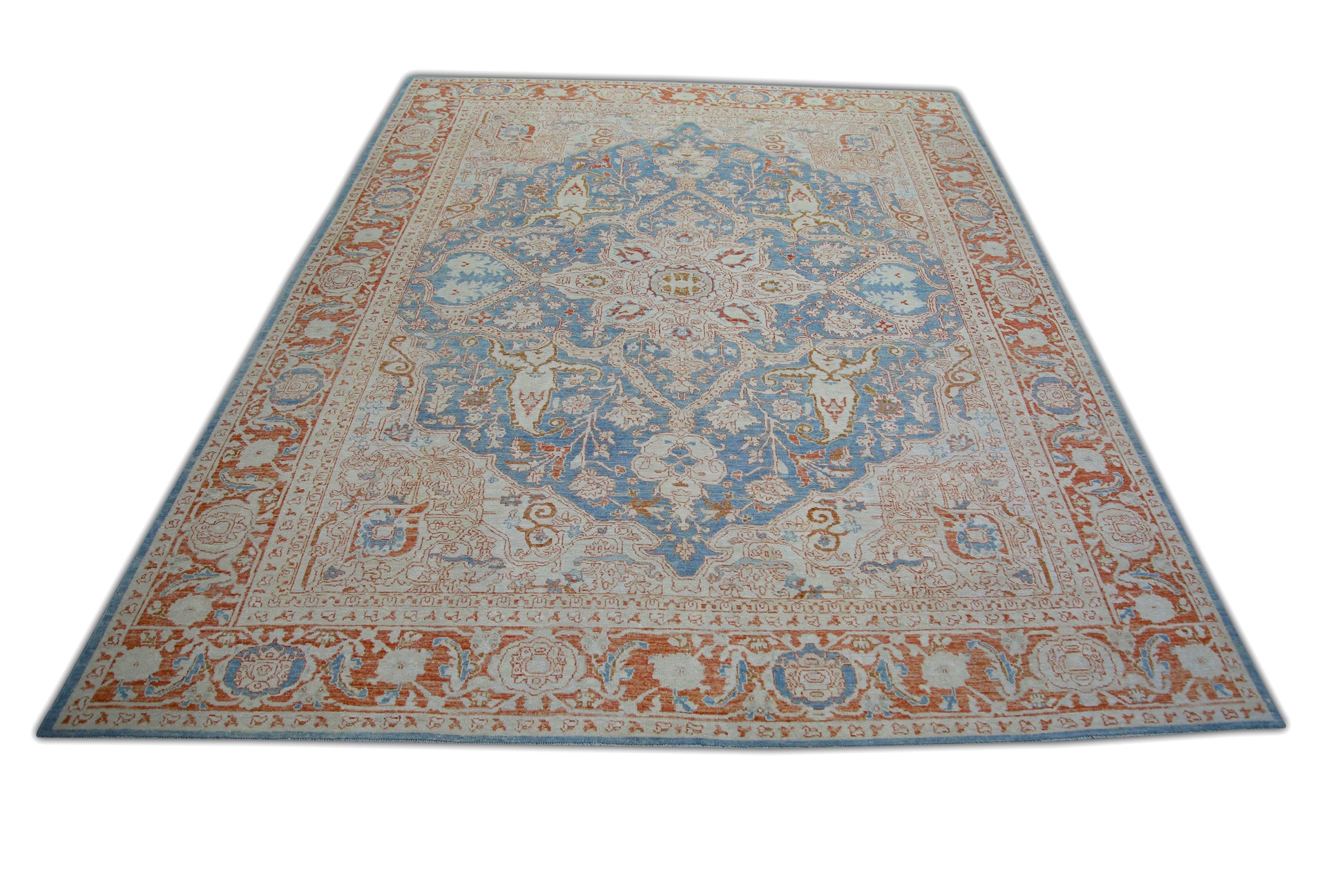 Turkish Antique Look Oushak Rug 9'4" x 12'1"  #5922