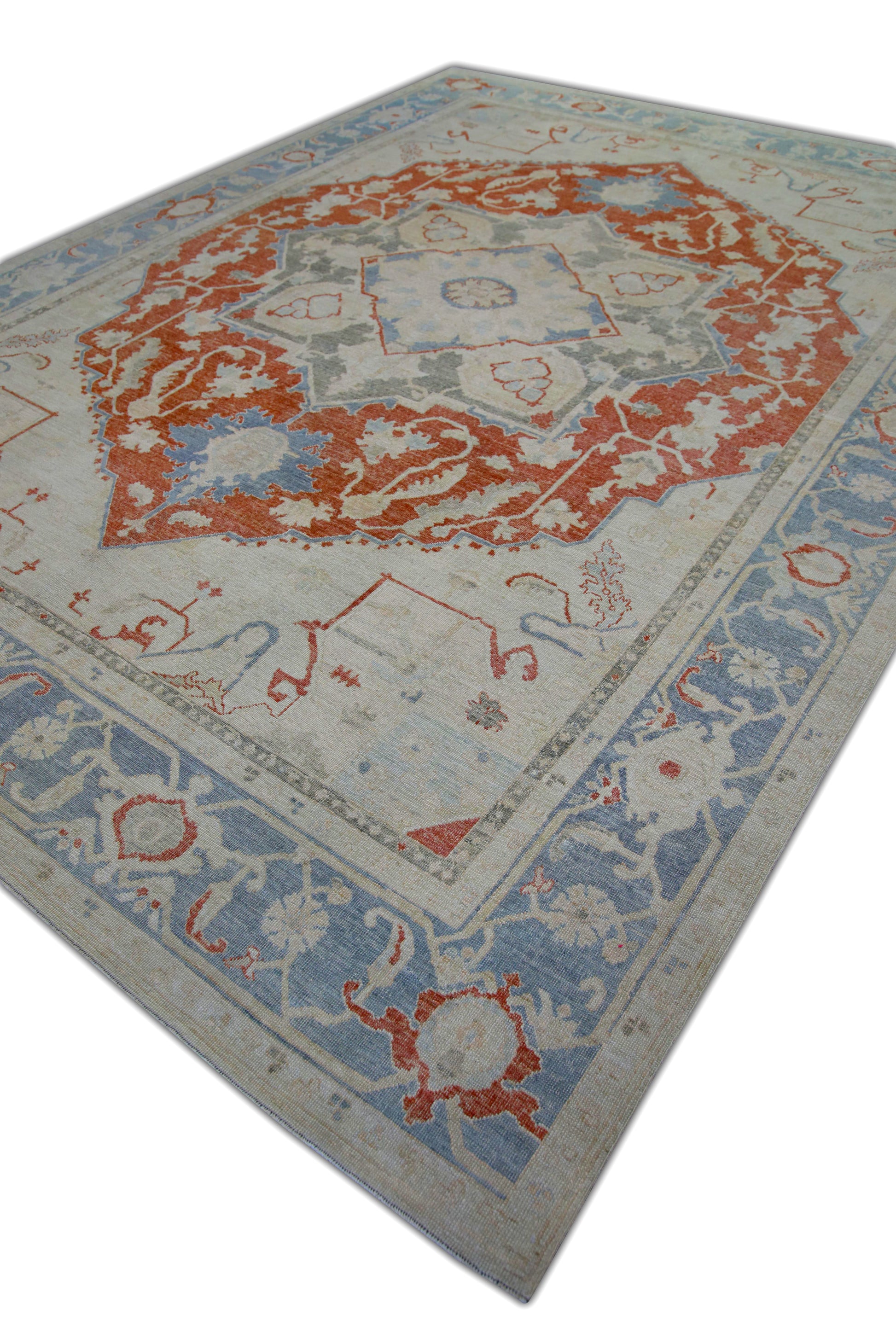 Turkish Antique Look Oushak Rug 9'4" x 12'8"  #5019