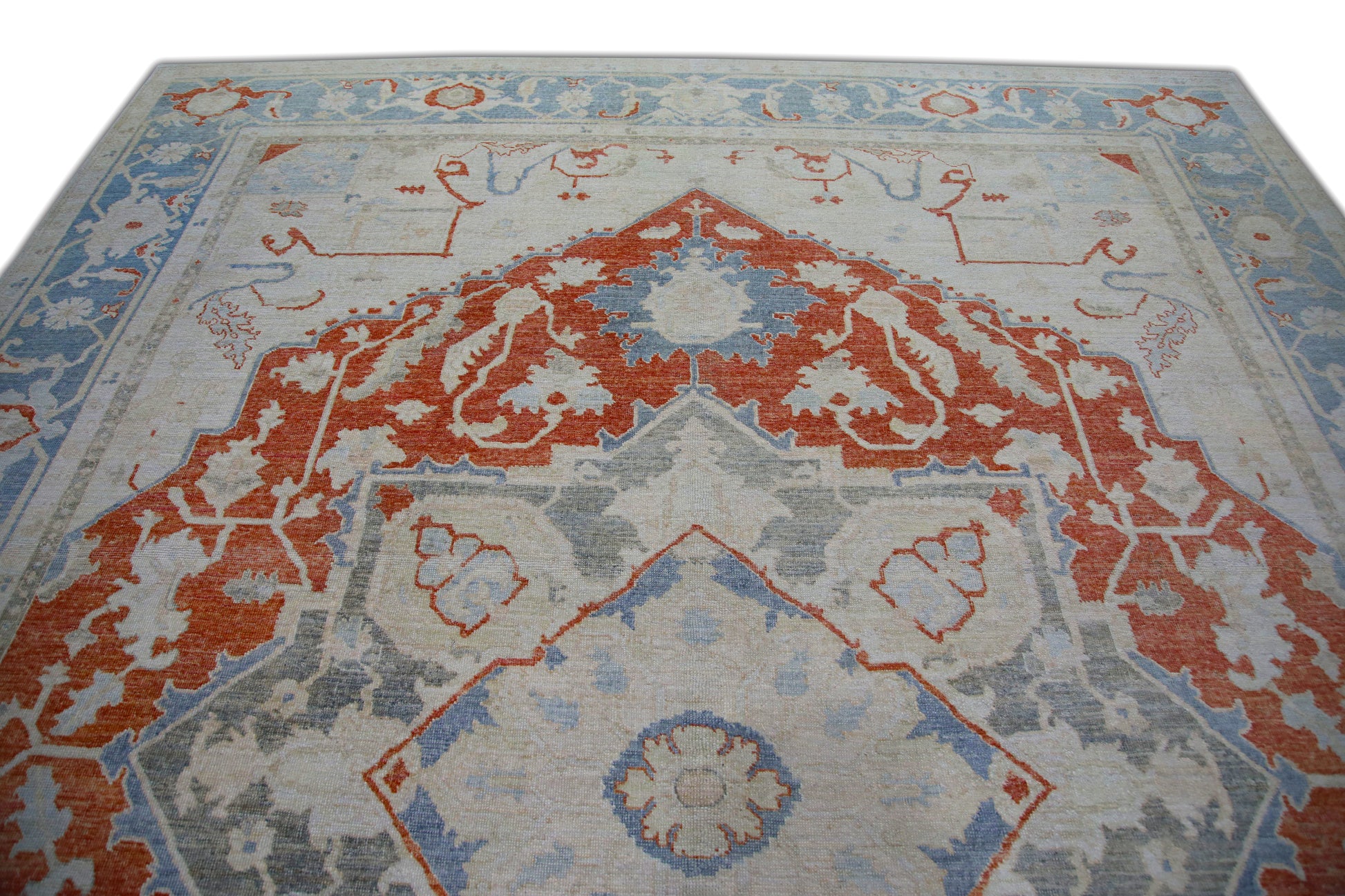Turkish Antique Look Oushak Rug 9'4" x 12'8"  #5019