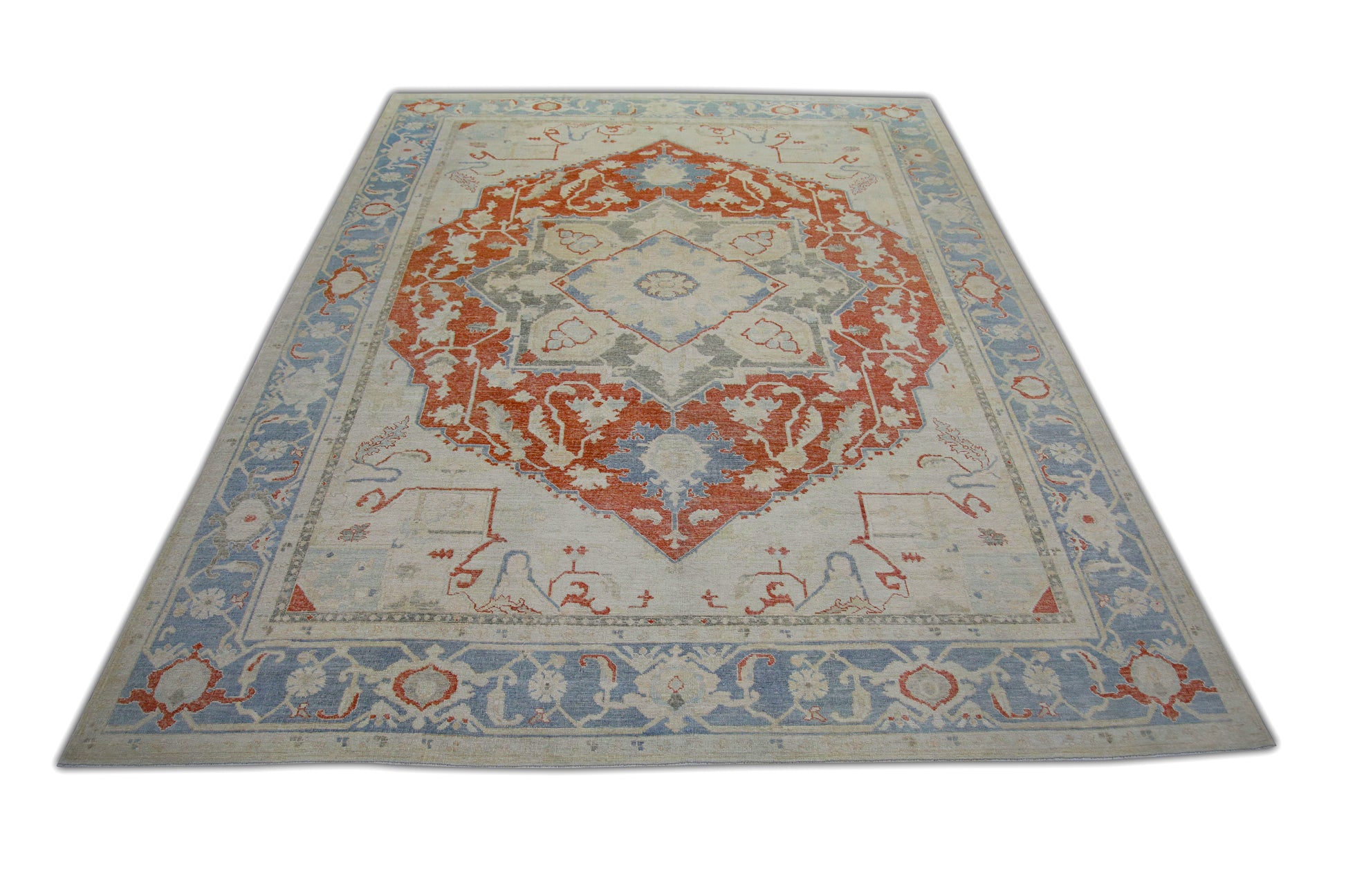 Turkish Antique Look Oushak Rug 9'4" x 12'8"  #5019