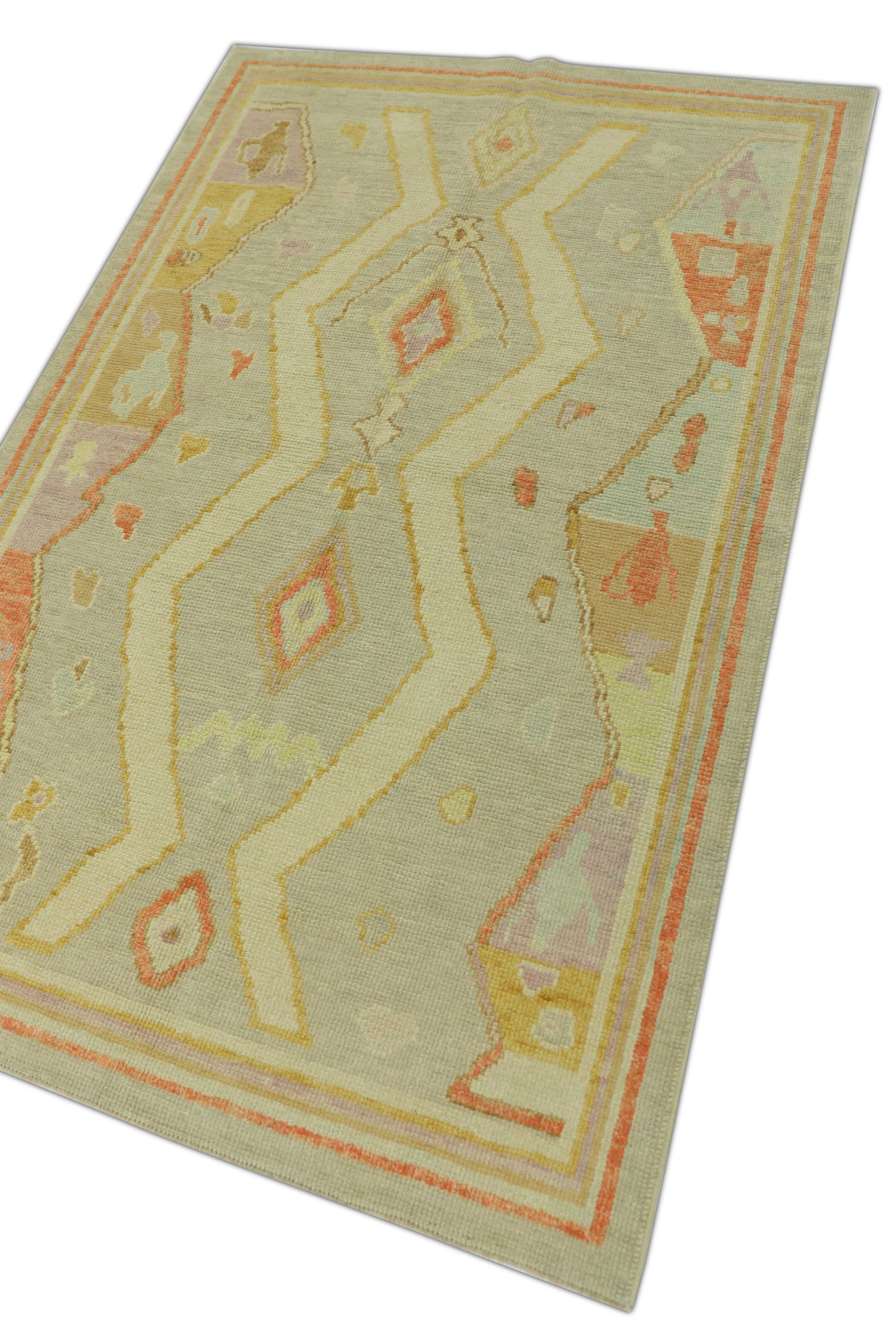 Turkish Oushak Rug 4'2" x 6'2" #327