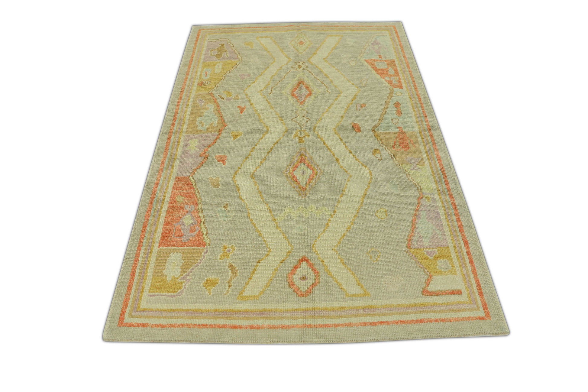 Turkish Oushak Rug 4'2" x 6'2" #327