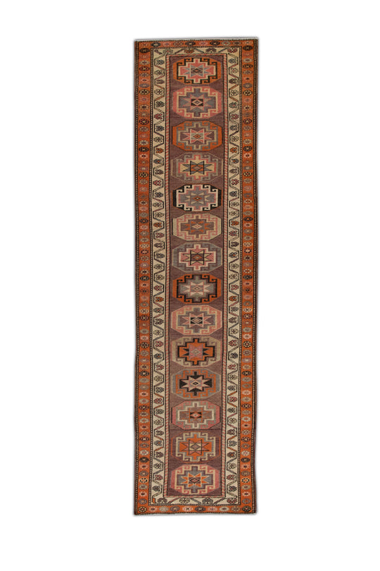 #355 Turkish Vintage Anatolian Rug  3'1" x 12'4"