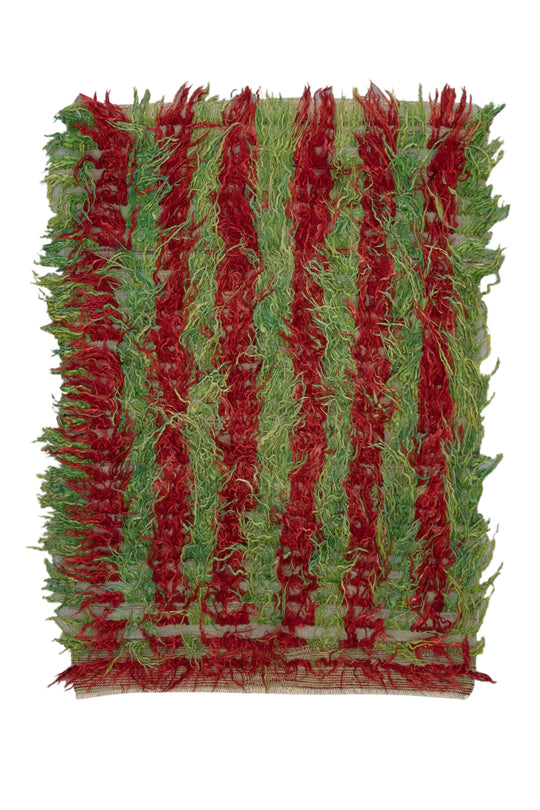 #1048 Hand Knotted Turkish Modern Tulu Rug 4' x 5'6"