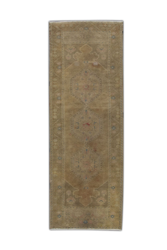 #1013 Turkish Vintage Anatolian Rug 3'4" x 9'6"