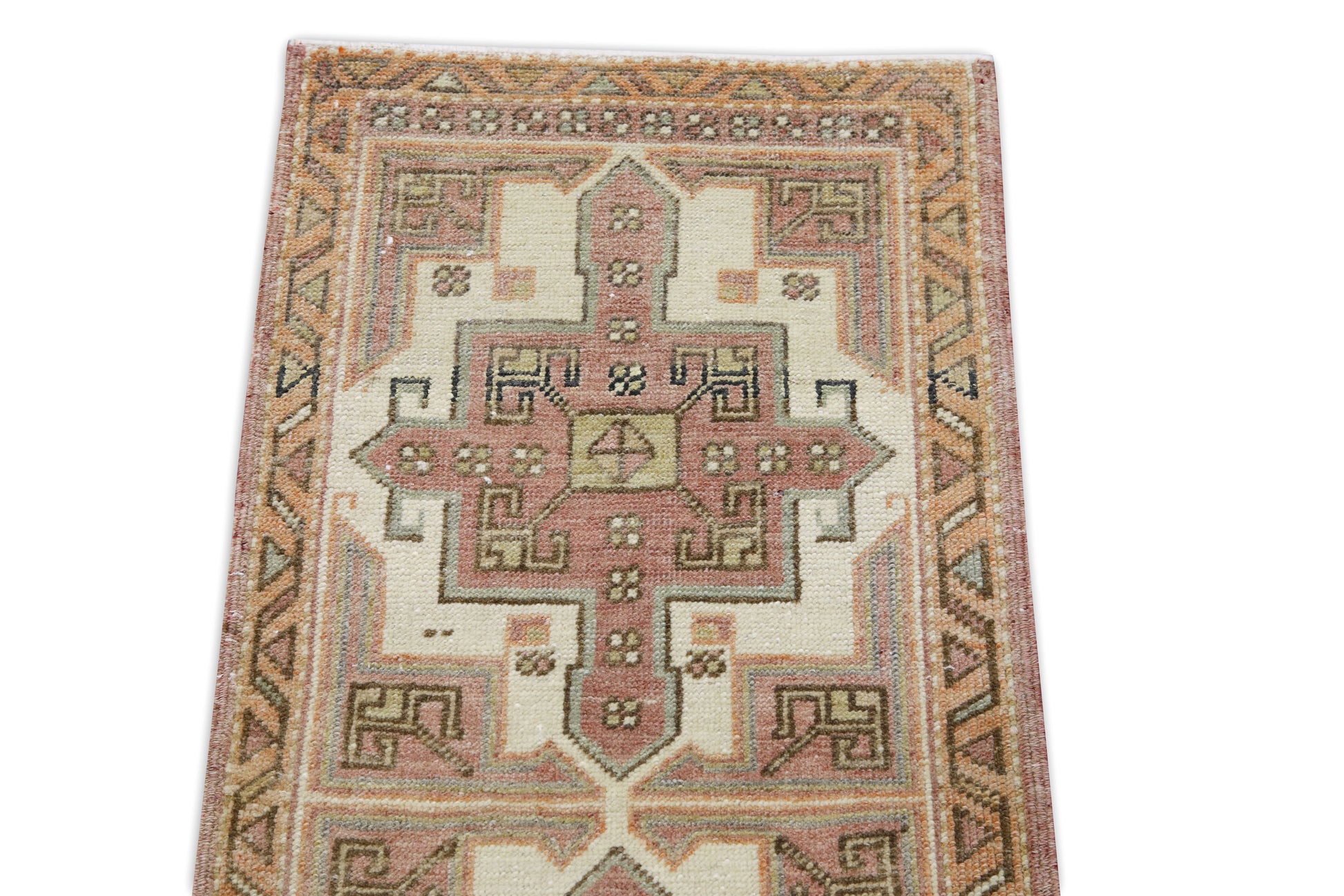 Oriental Hand Knotted Vintage Turkish Mini Rug 1'6" x 3'3" #8741