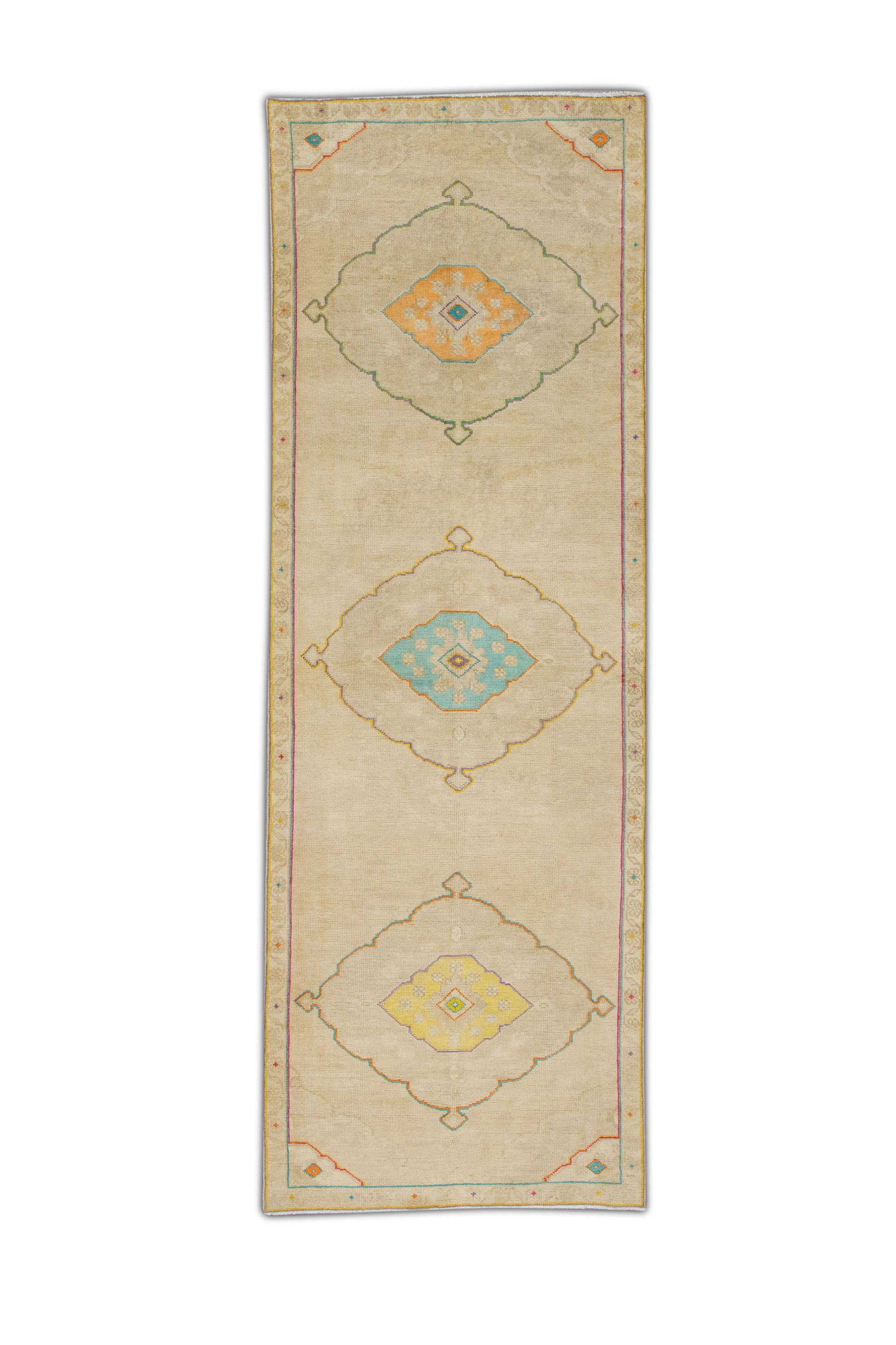 Turkish Vintage Anatolian Rug  3'4" x 9'1" #101