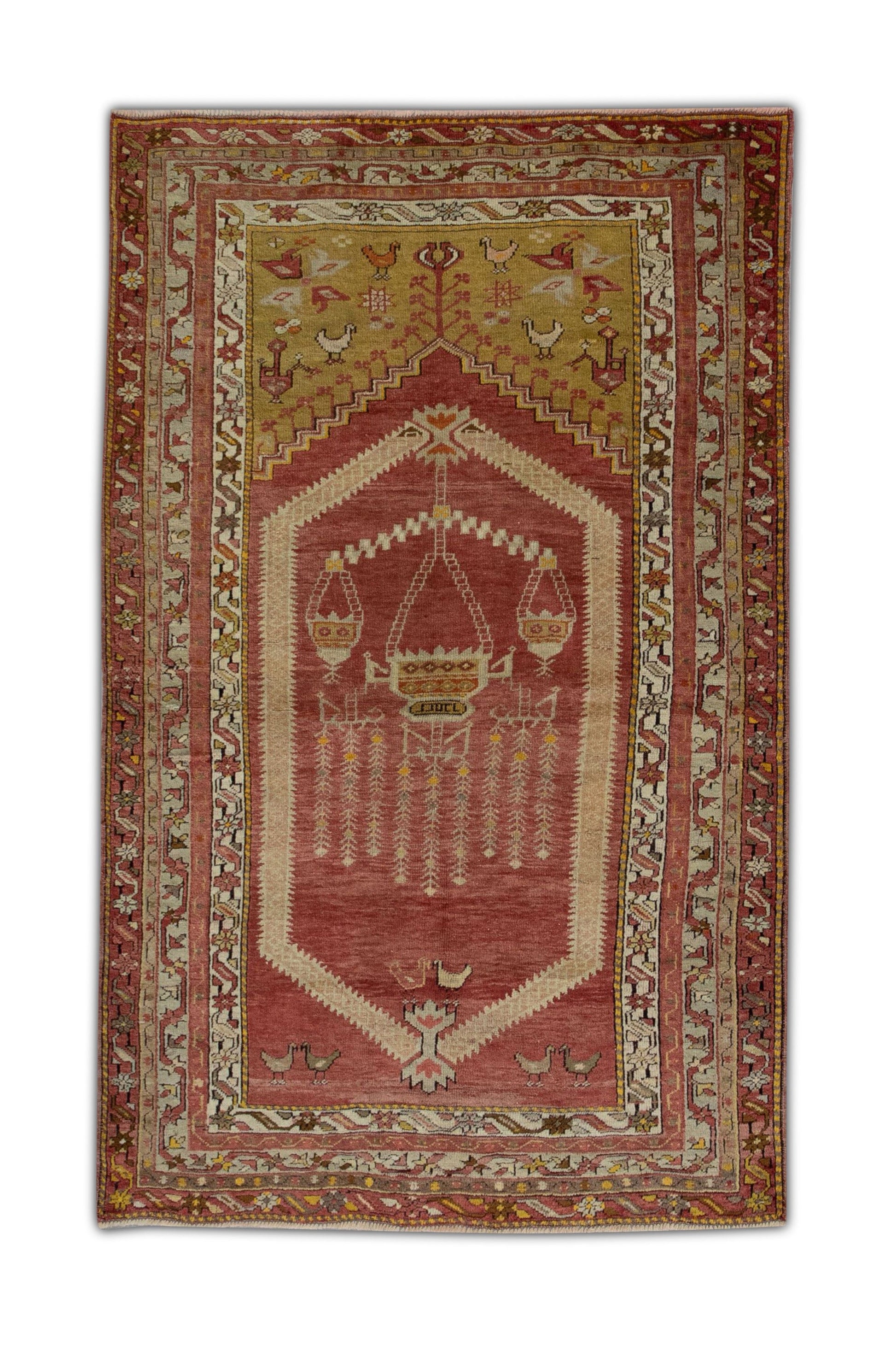 Turkish Vintage Anatolian Rug 3'10" x 6'2" #1009