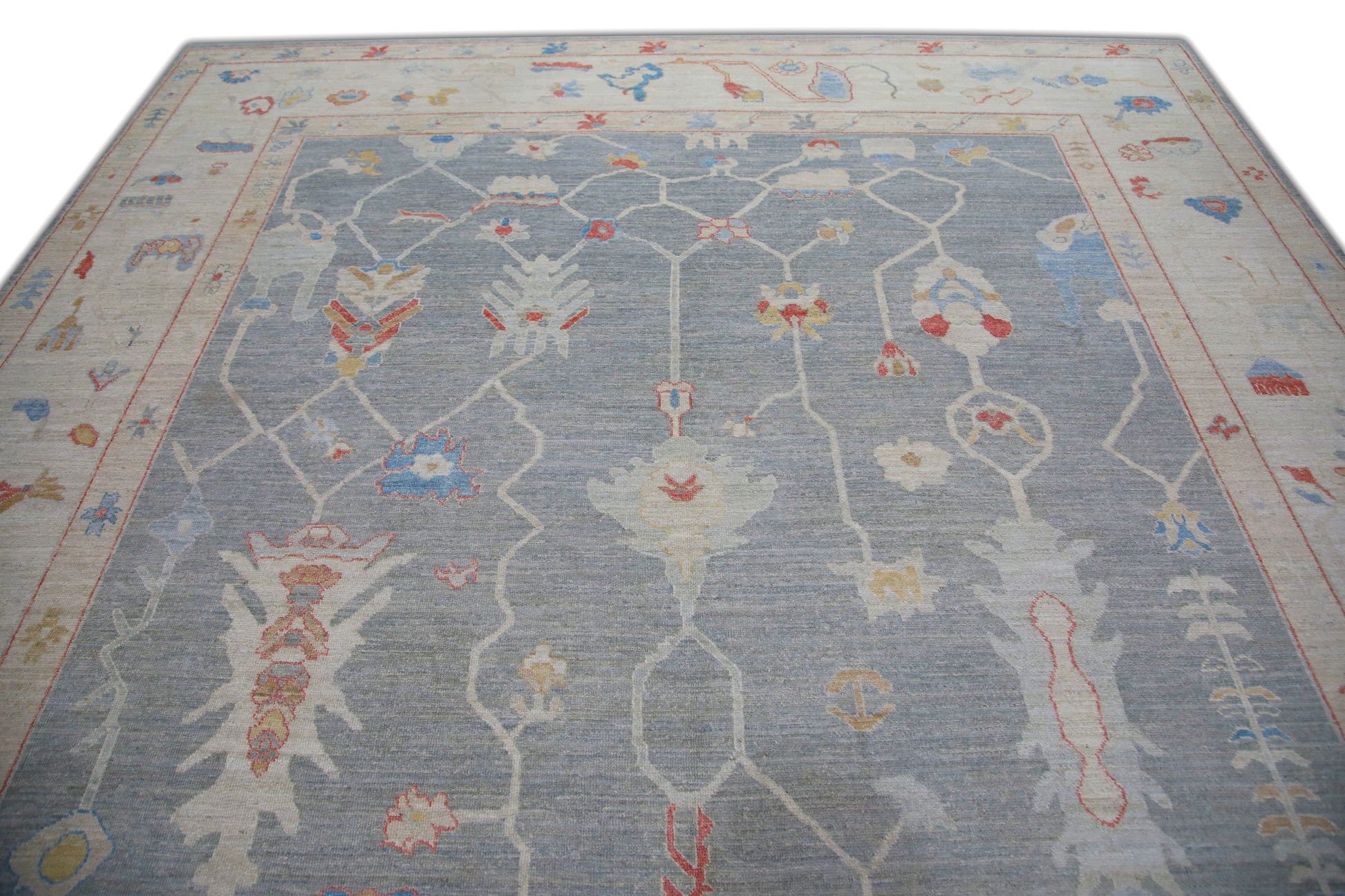 Turkish Antique Look Oushak Rug 9'3" x 12'4"  #5224