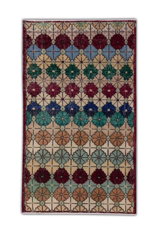 #1006 Turkish Vintage Anatolian Rug 3'2" x 5'7"