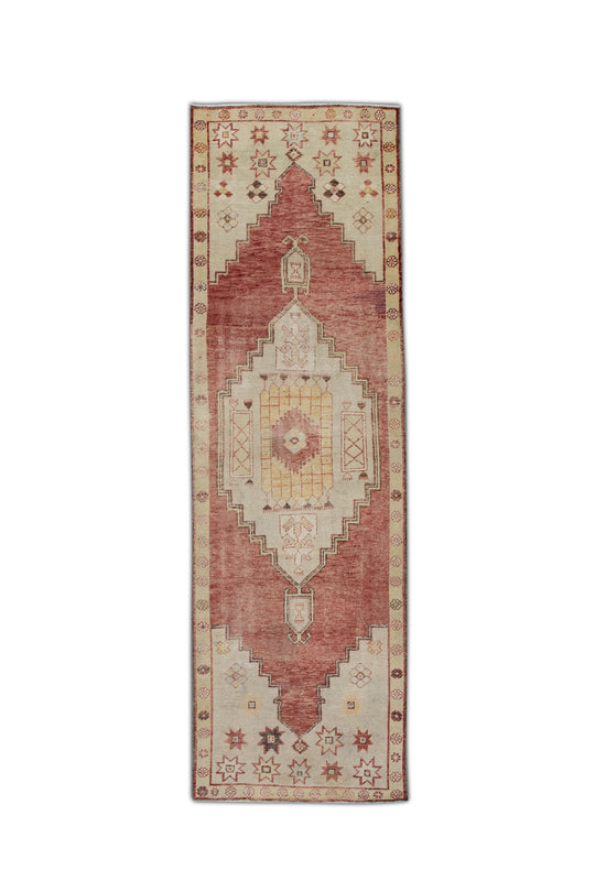 #01 Turkish Vintage Anatolian Rug  3'2" x 10'2"