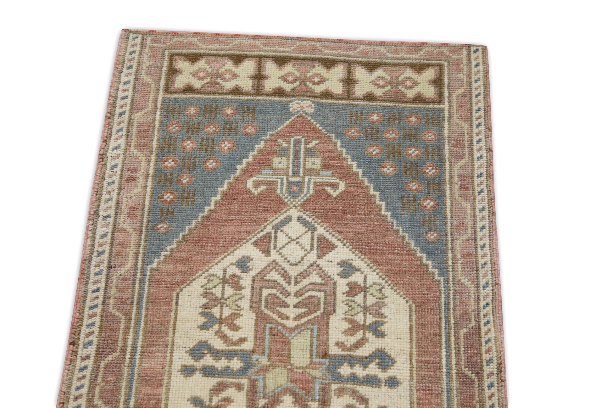 Oriental Hand Knotted Vintage Turkish Mini Rug 1'8" x 3'2" #8816