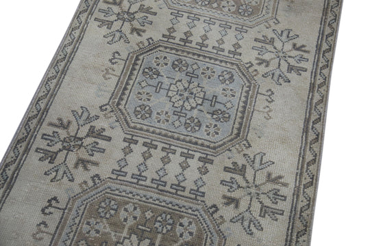 #61 Turkish Vintage Anatolian Rug  2'11" x 9'4"