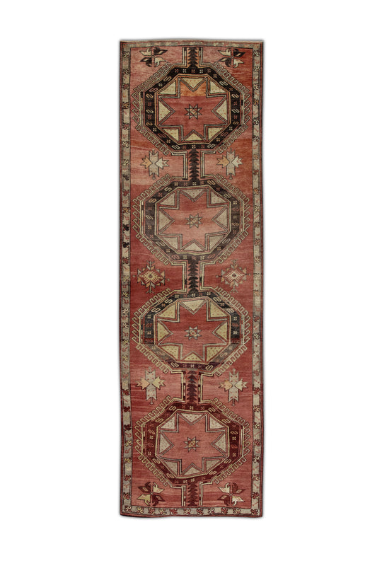 #151 Turkish Vintage Anatolian Rug  3'3" x 10'11"