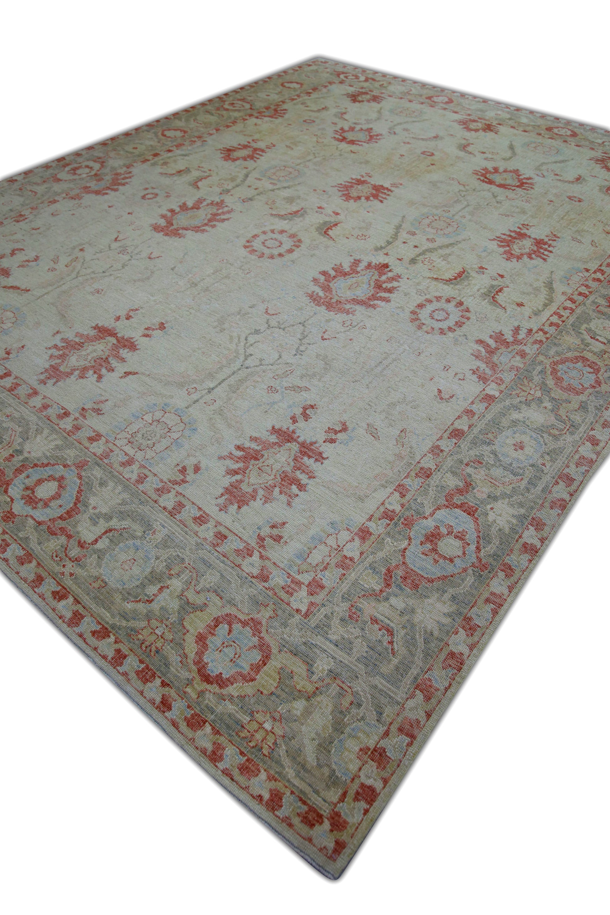 Turkish Antique Look Oushak Rug 9'7" x 12'1"  #6031