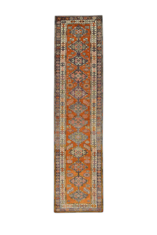 #353 Turkish Vintage Anatolian Rug  3' x 12'6"