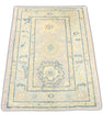 Turkish Oushak Rug  2'4" x 3'3"  #7390