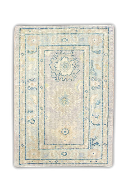 Turkish Oushak Rug Oriental Handmade 2'4" x 3'3" #7390