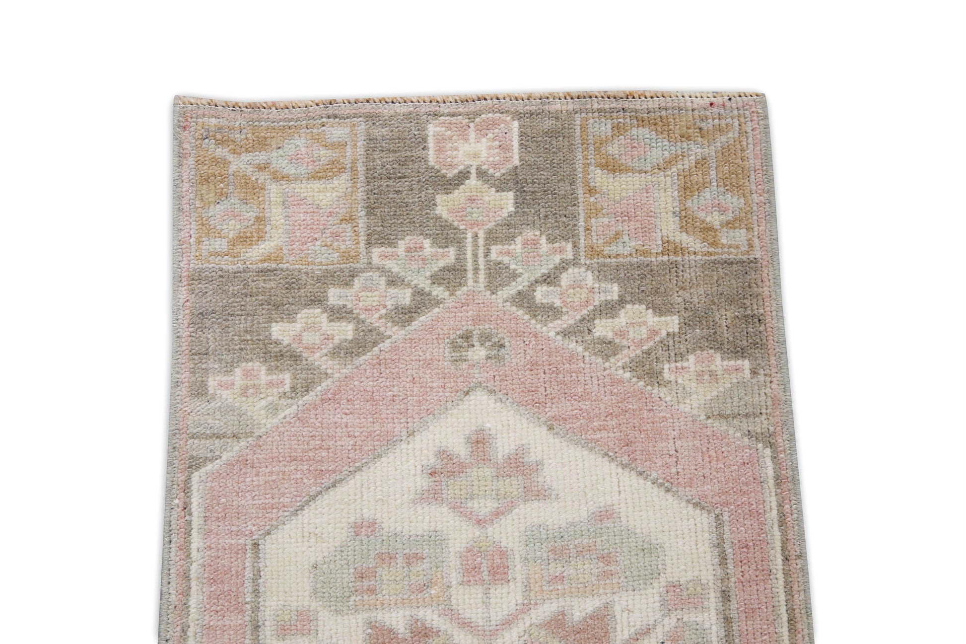Oriental Hand Knotted Vintage Turkish Mini Rug 1'4" x 2'8" #8599