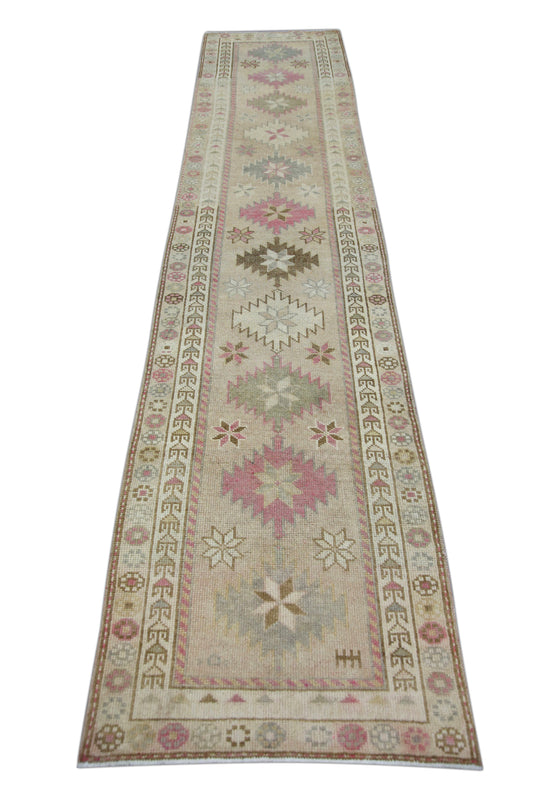 #232 Turkish Vintage Anatolian Rug  2'10" x 13'3"