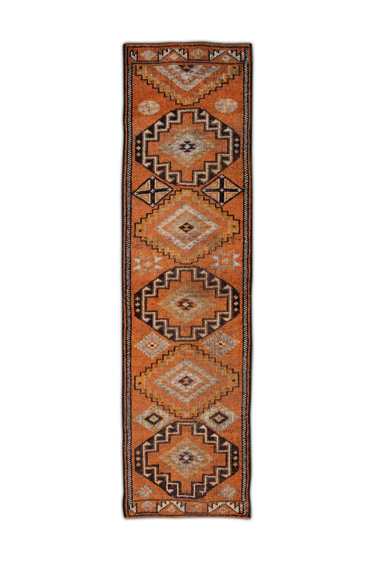 #210 Turkish Vintage Anatolian Rug  2'10" x 10'7"