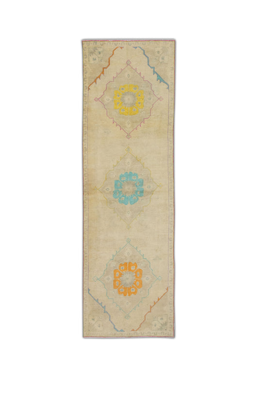 #258 Turkish Vintage Anatolian Rug  3'3" x 10'