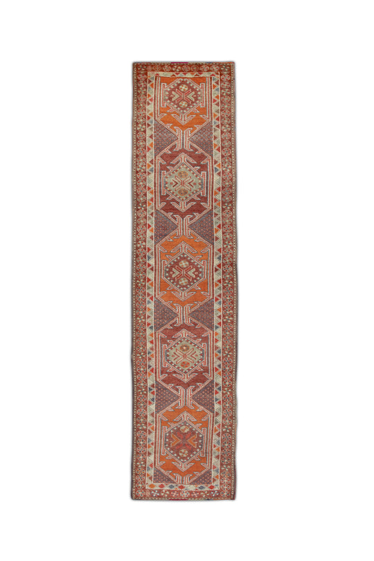 #159 Turkish Vintage Anatolian Rug  2'11" x 12'7"