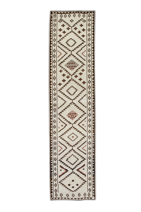 #166 Turkish Vintage Anatolian Rug  3'1" x 12'10"