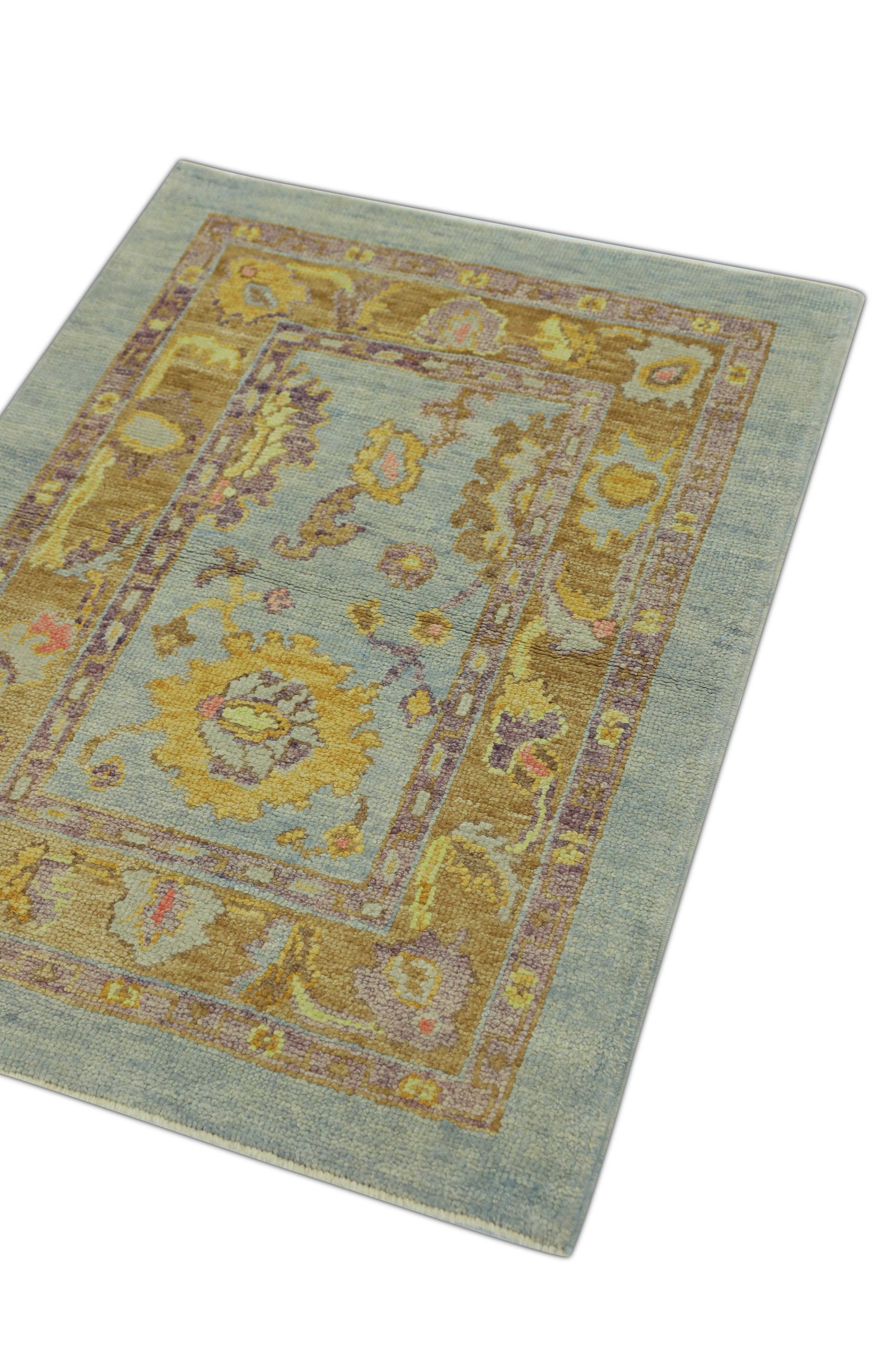 Turkish Oushak Rug 3' x 3'11" #805
