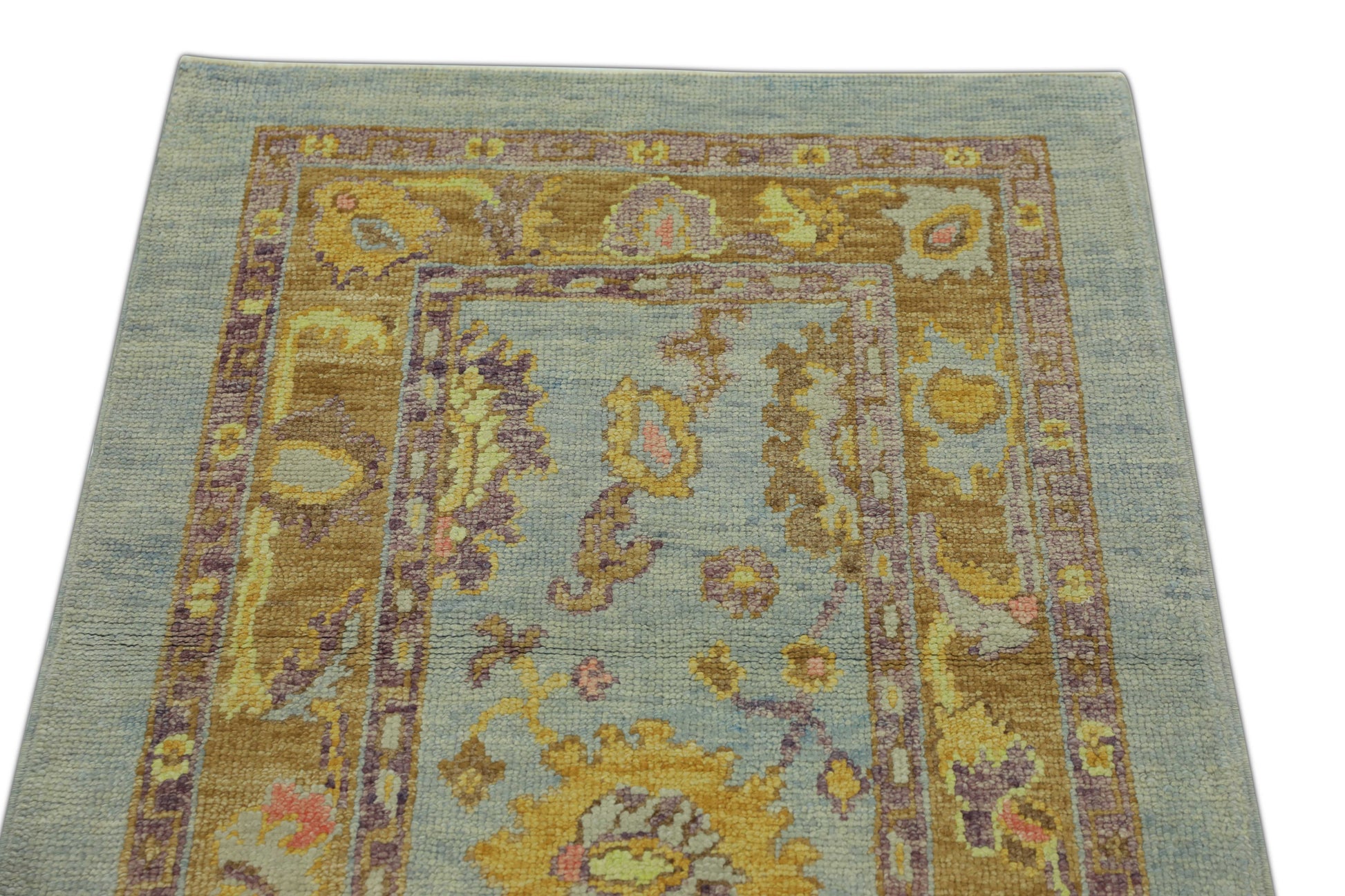 Turkish Oushak Rug 3' x 3'11" #805