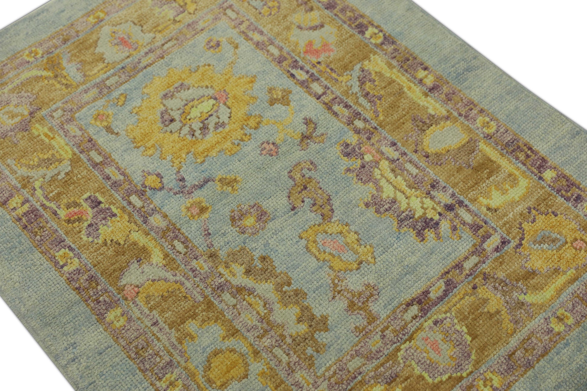 Turkish Oushak Rug 3' x 3'11" #805