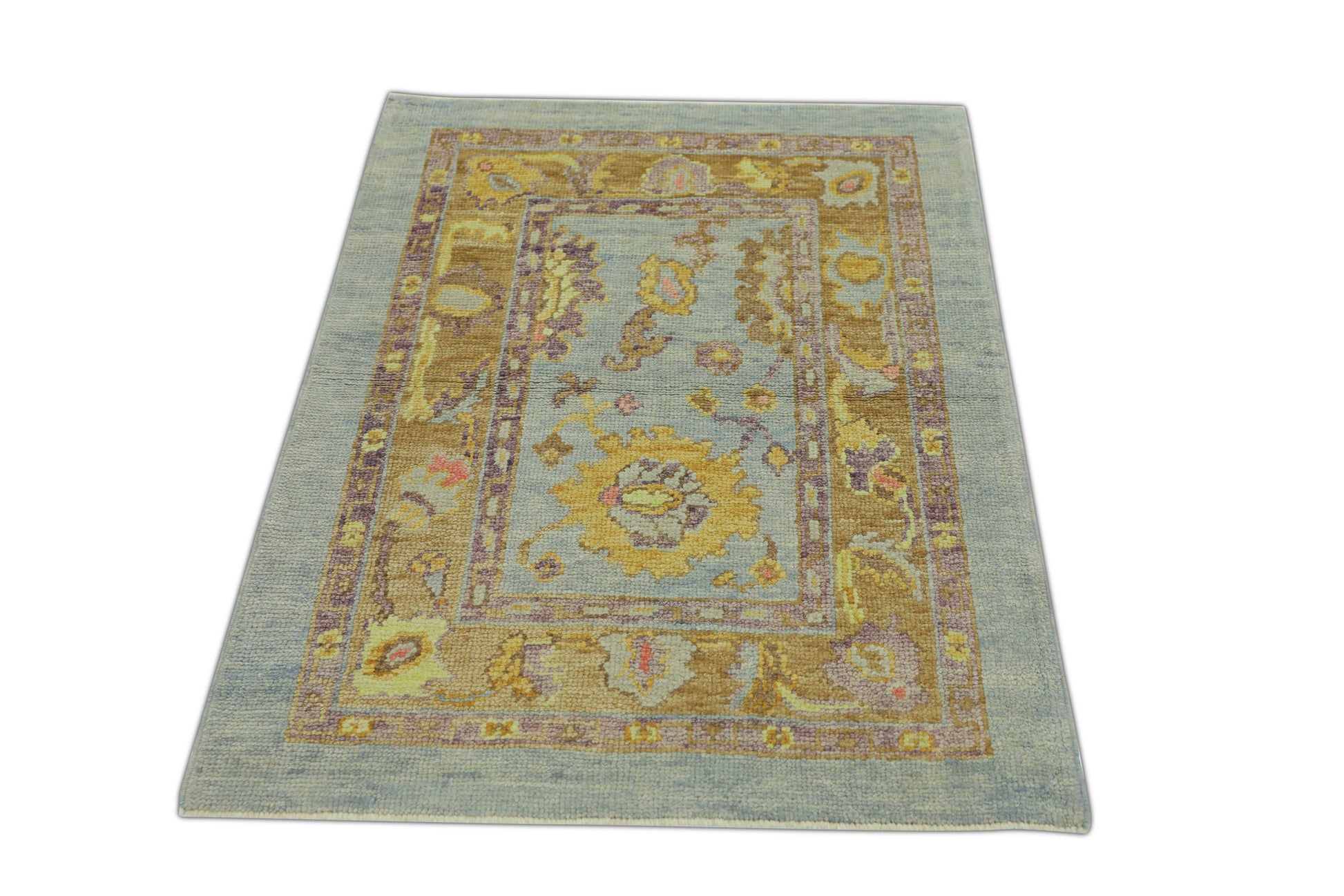 Turkish Oushak Rug 3' x 3'11" #805