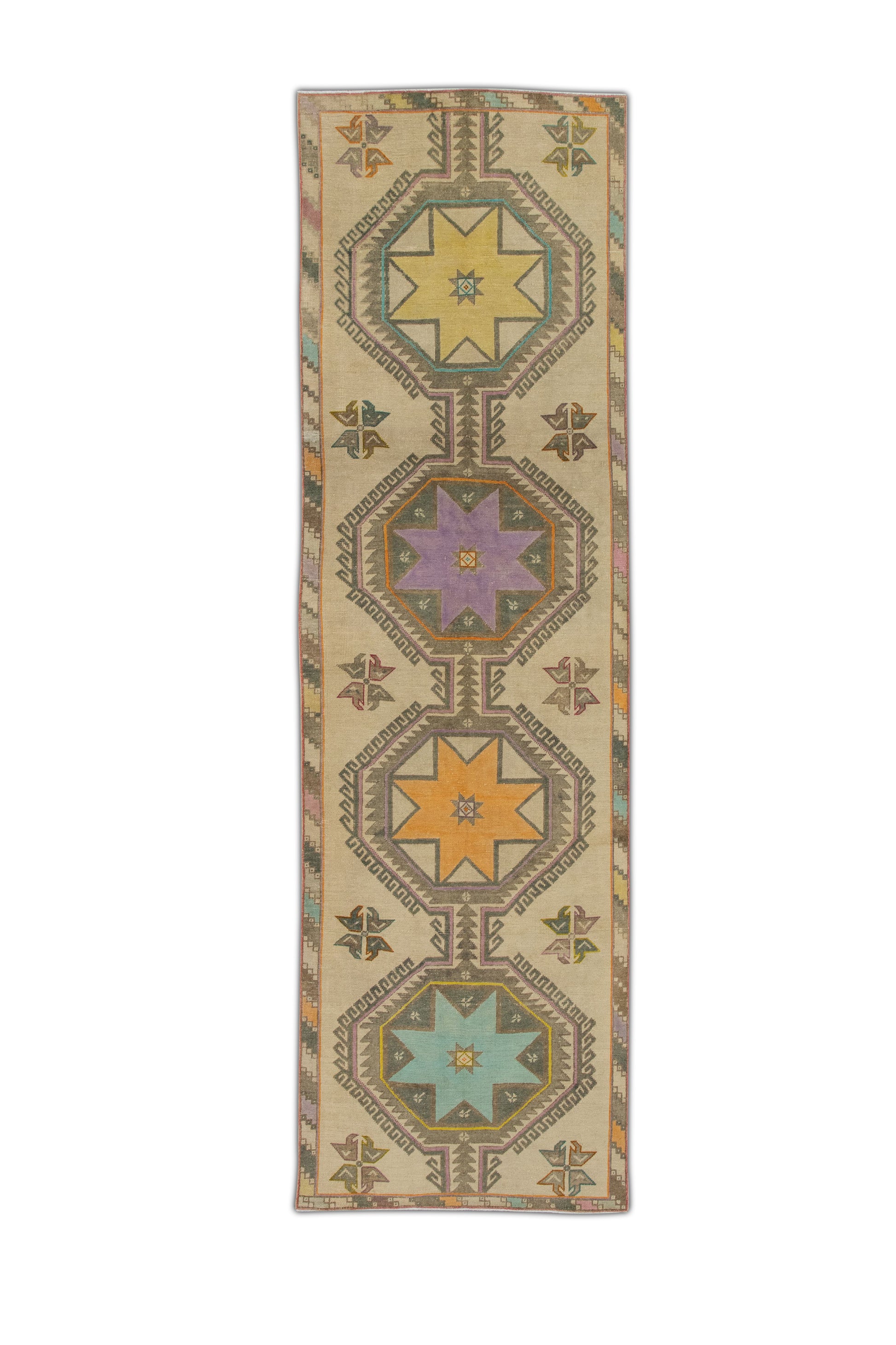 Turkish Vintage Anatolian Rug  3'5" x 11'9" #320