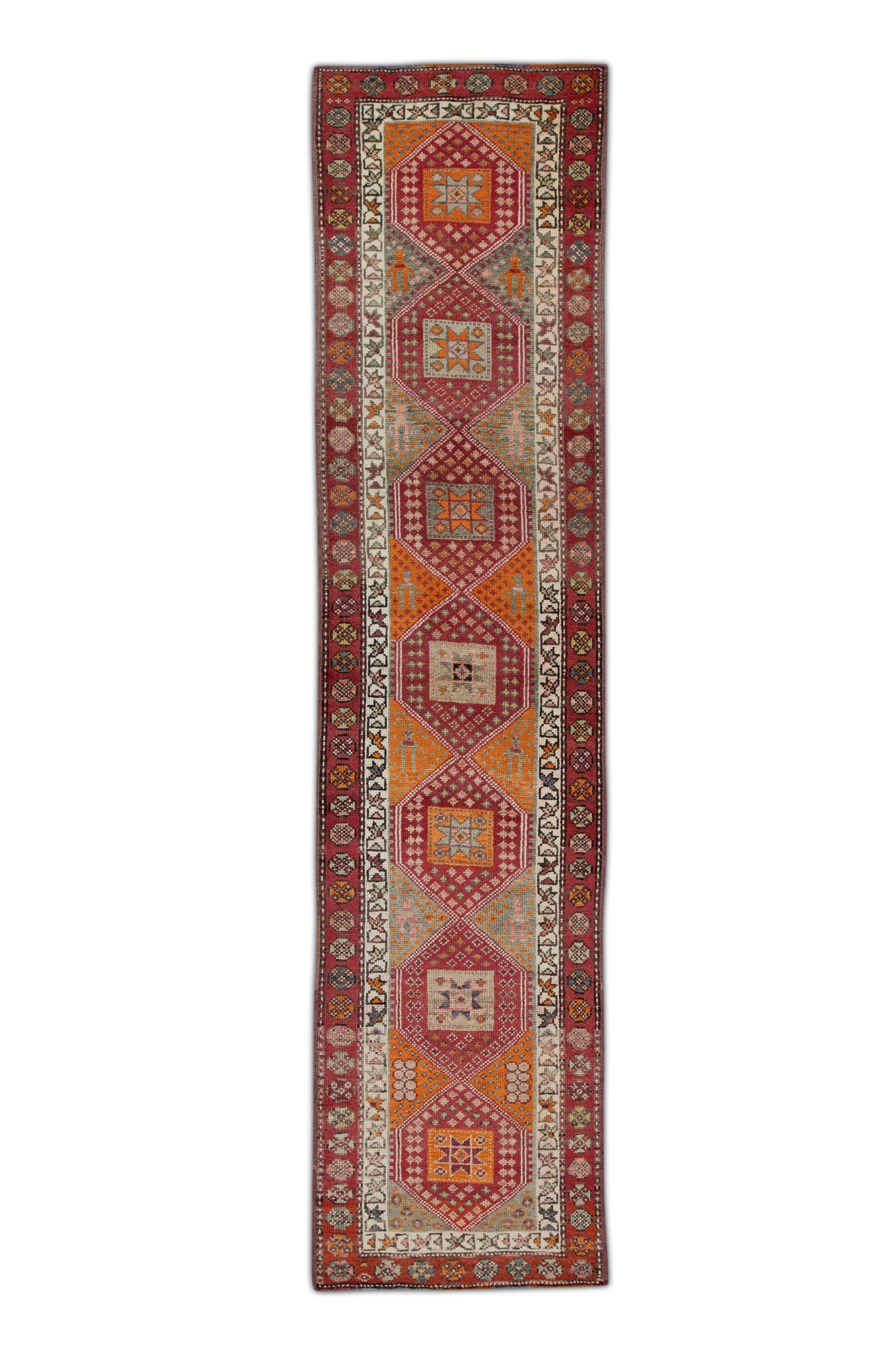 Turkish Vintage Anatolian Rug  3' x 13'2" #33