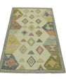 Turkish Oushak Rug 2'11" x 4'10" #821