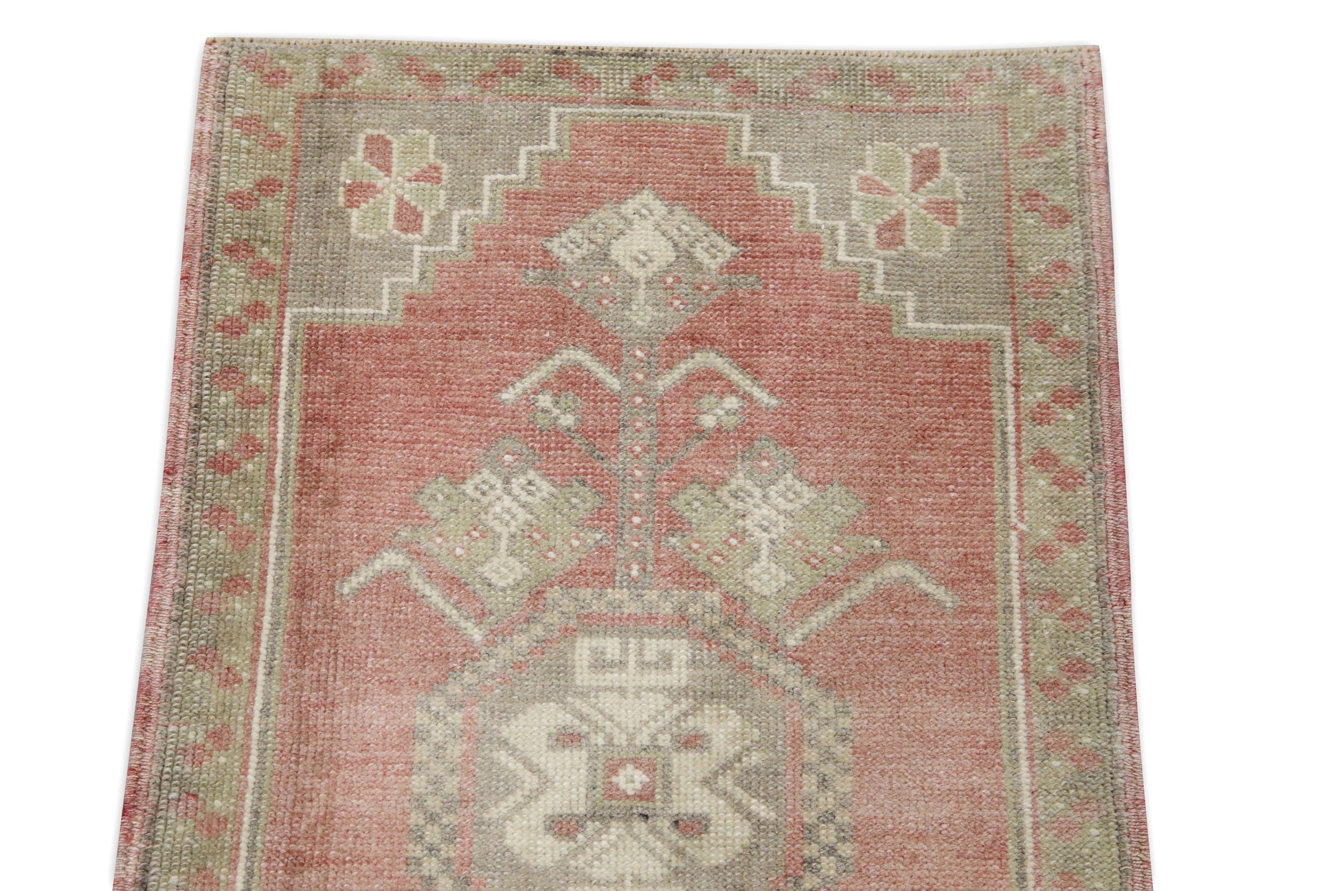 Oriental Hand Knotted Vintage Turkish Mini Rug 1'7" x 2'8" #9110