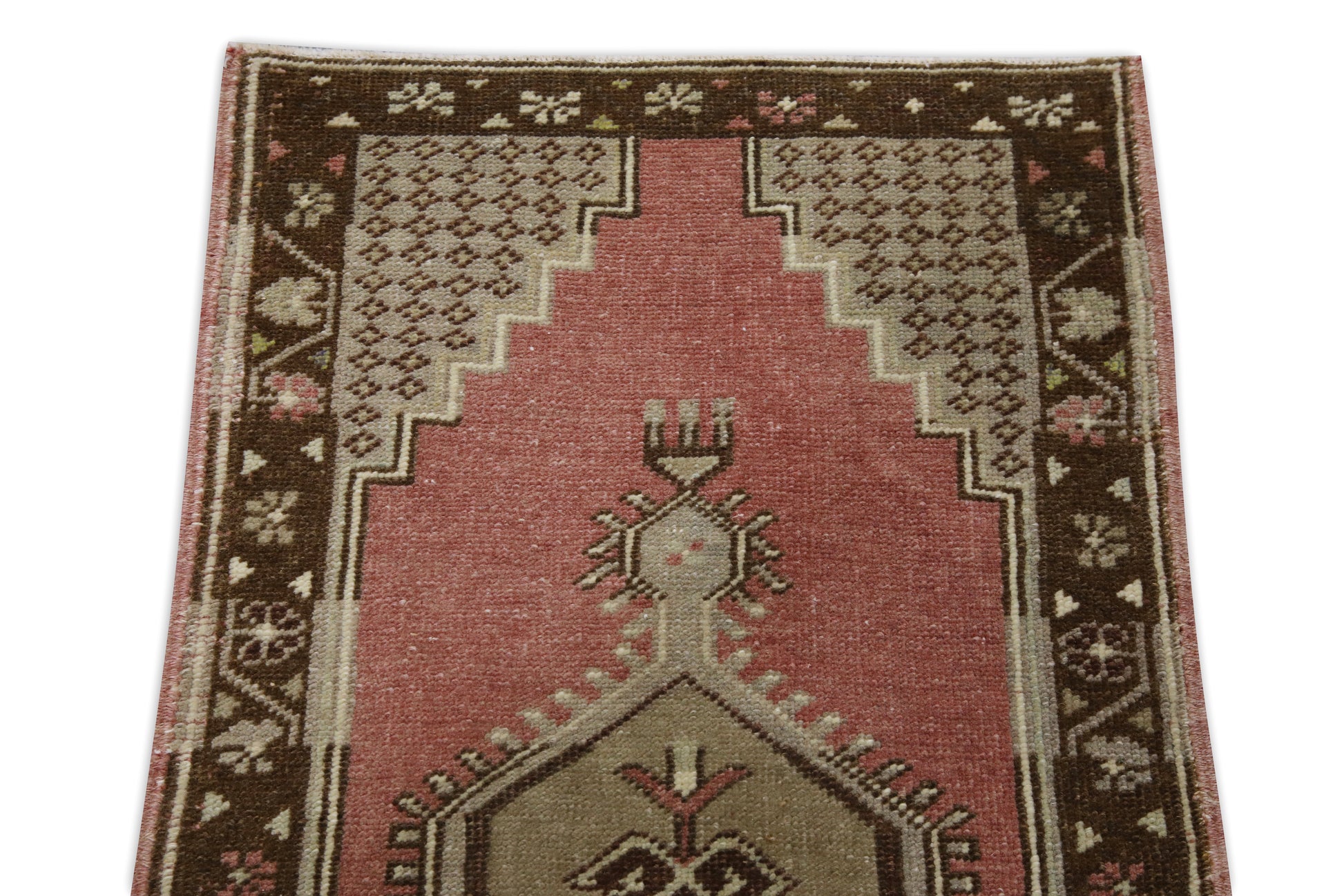 Oriental Hand Knotted Vintage Turkish Mini Rug 1'8" x 3'1" #8518