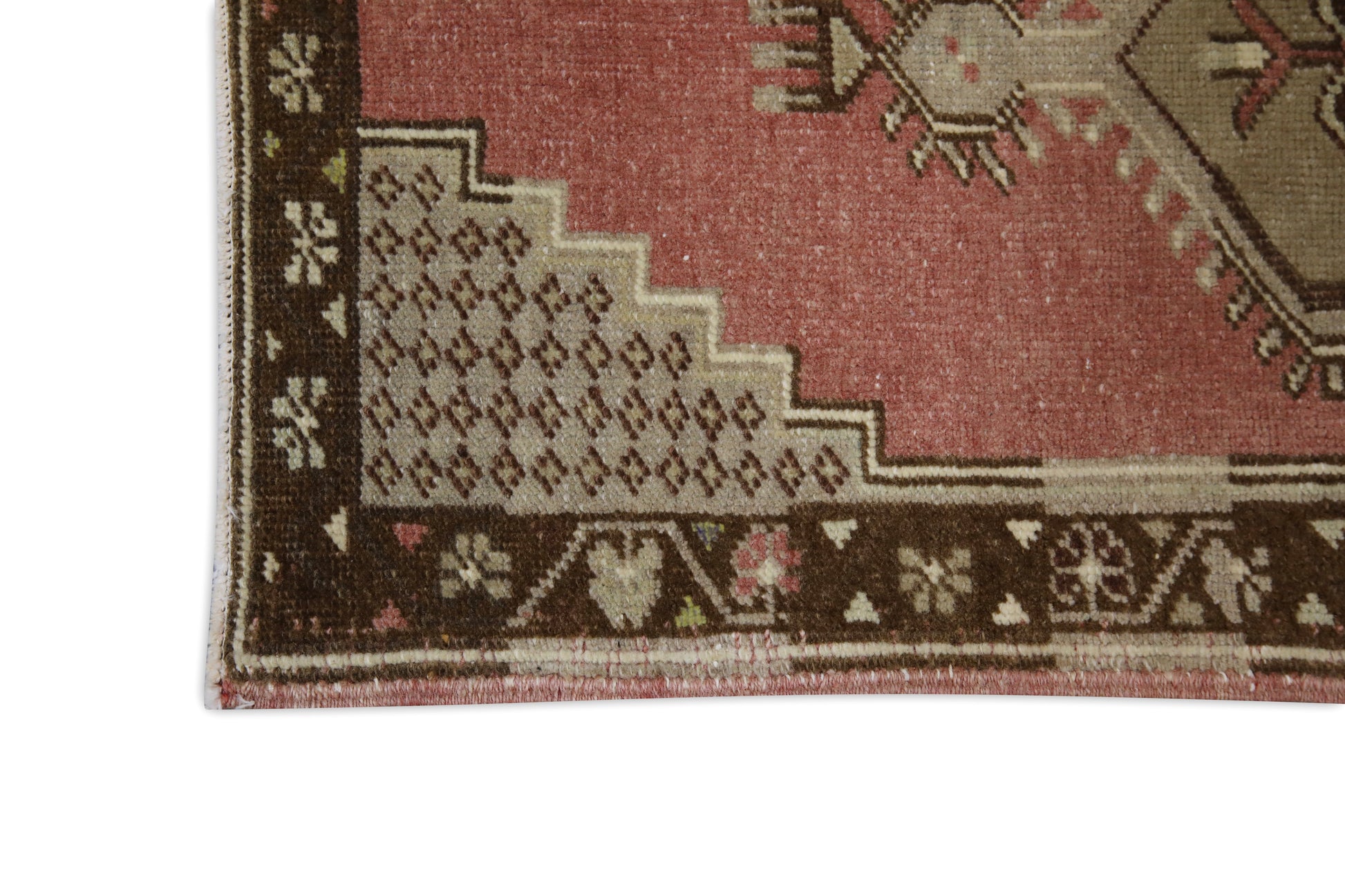 Oriental Hand Knotted Vintage Turkish Mini Rug 1'8" x 3'1" #8518