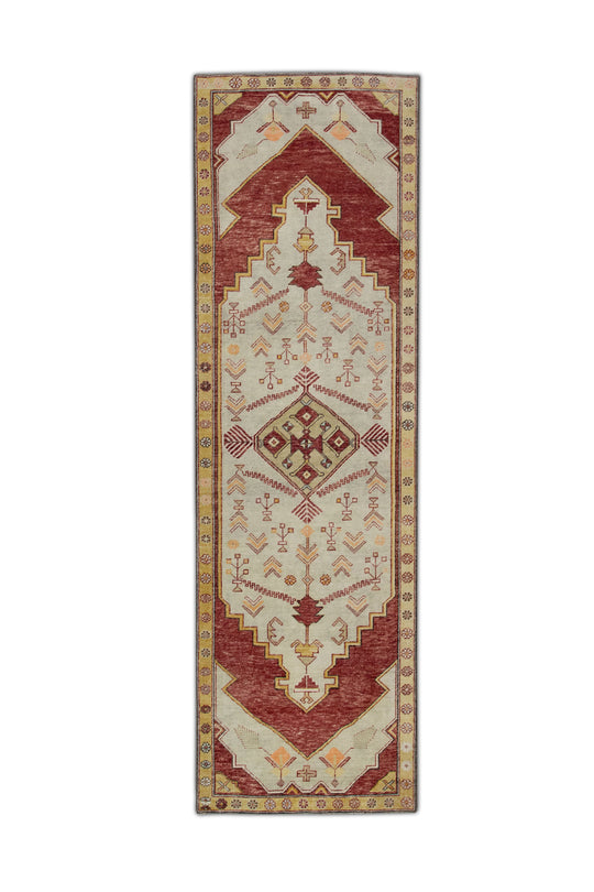 #354 Turkish Vintage Anatolian Rug  3'5" x 11'3"