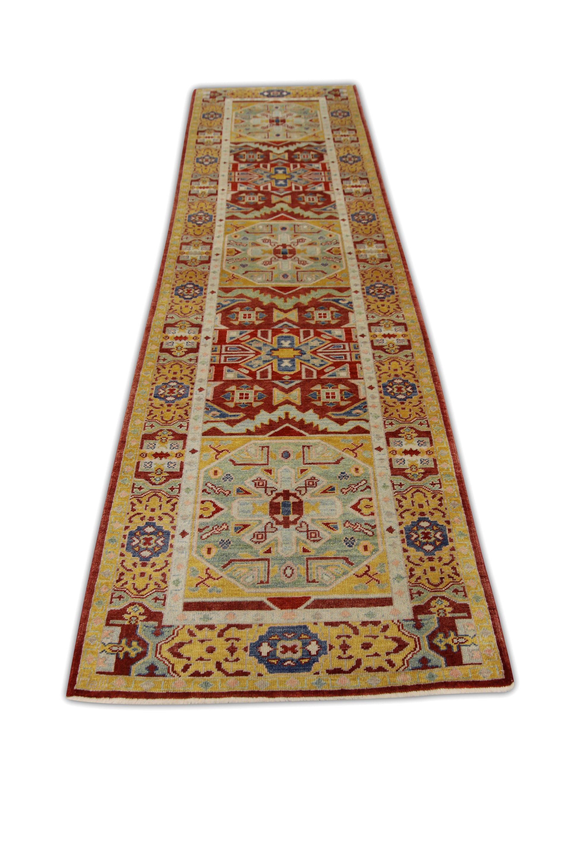 Turkish Antique Look Oushak Rug 3'2" x 11'4"  #2016